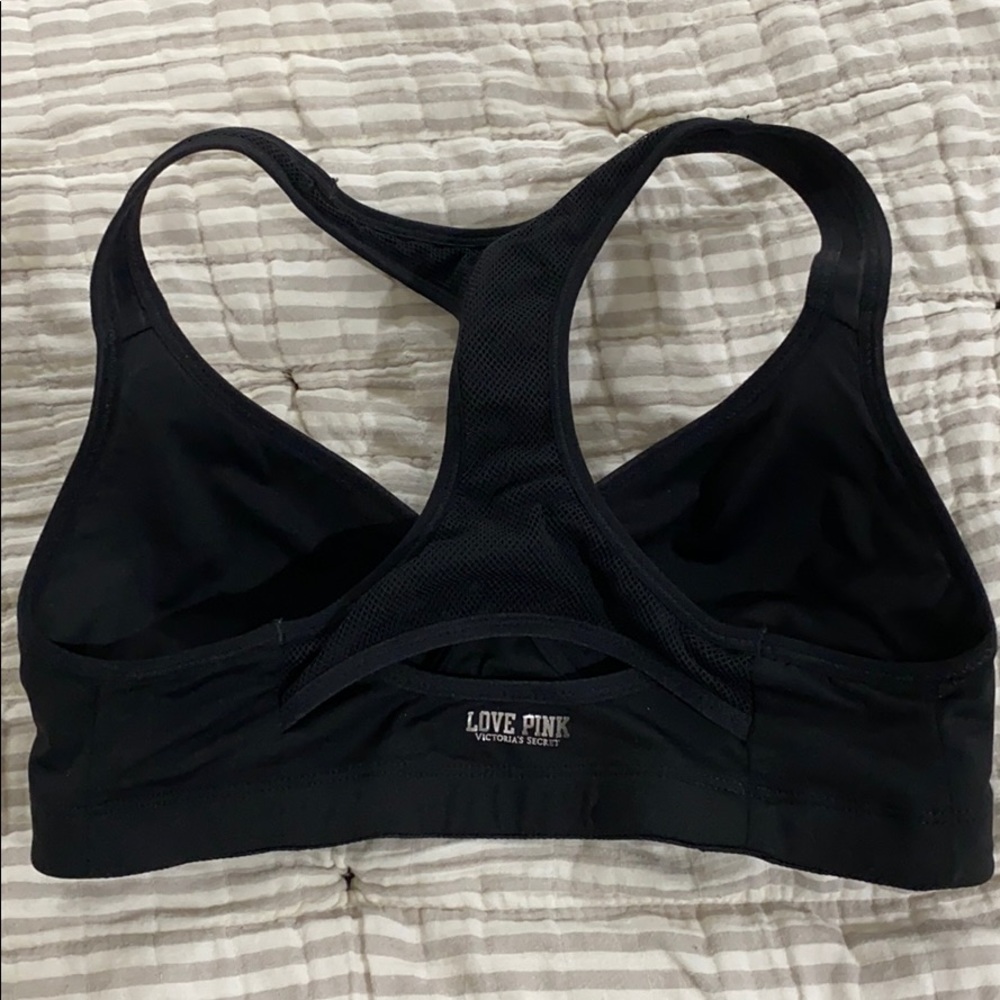 VS PINK - black yoga/sports push up bra. size:S